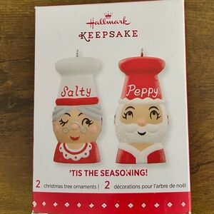 Hallmark Keepsake Red and White Salty & Peppy Ornaments